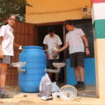 TRIO World Academy (TWA) students volunteer to setup water conservation measures at govt. school