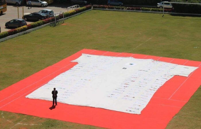 TRIO World School students join hands with Fairtrade India to create India’s largest ever t-shirt, enter Limca Book of Records.
