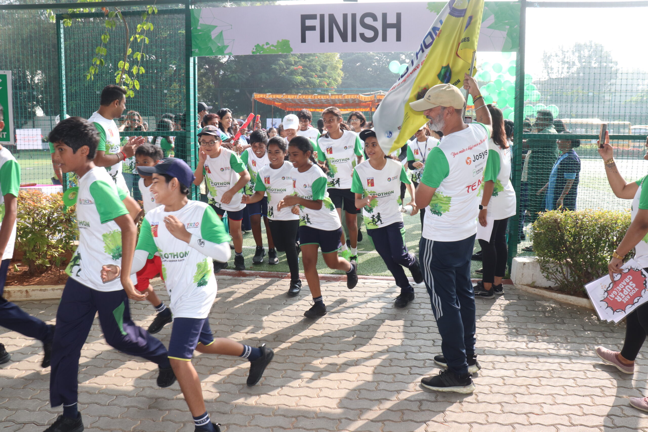 Trio students organise a green run to raise funds for causes